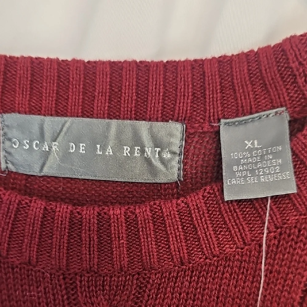 Men's Burgundy Sweater - Picture 2 of 4